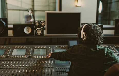 Man in recording studio