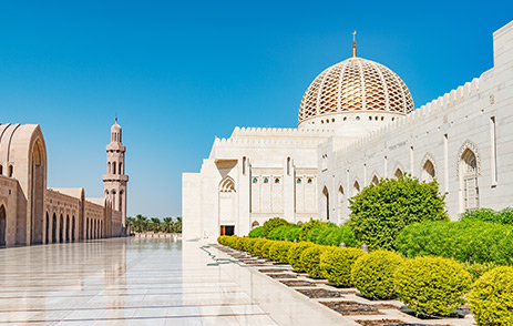 Sultan Qaboos Grand Mosque in Muscat Oman